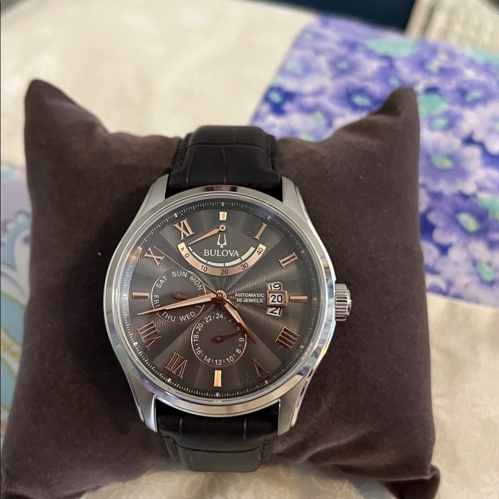 Bulova Silver and Brown men’s watch